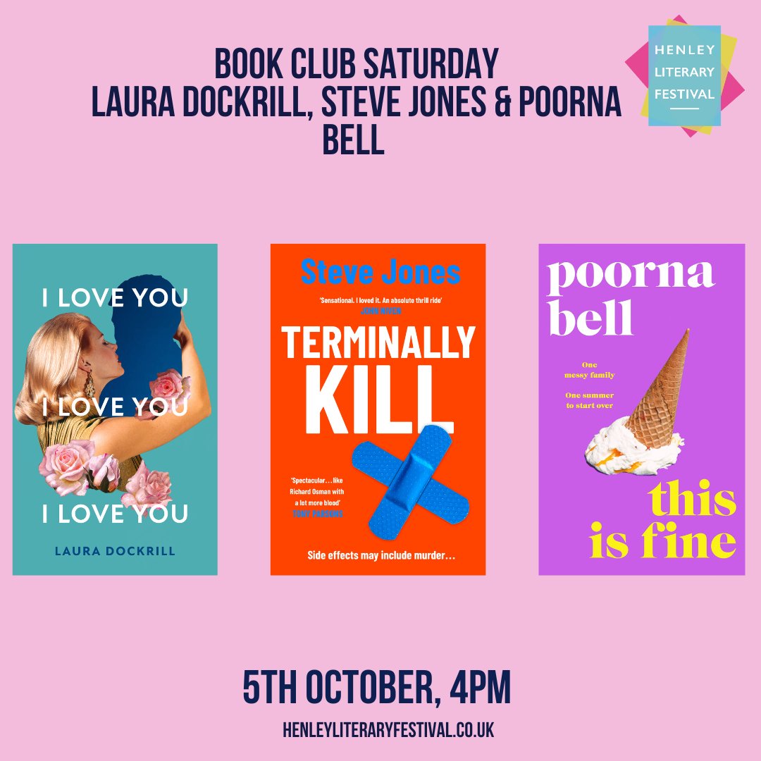 HQ Stories (@hqstories) on Twitter photo Get your ticket to join @lauradockrill at the <a href="/HenleyLitFest/">Henley Literary Festival</a> on Saturday 5th October for their Book Club Saturday.
<a href="/CescaMajor/">Cesca Major</a> will be hosting Laura, <a href="/SteveJones/">Steve Jones</a> and <a href="/poornabell/">Poorna Bell</a> talking about their new books.
Find out more: henleyliteraryfestival.co.uk/events/book-cl… Get your ticket to join @lauradockrill at the <a href="/HenleyLitFest/">Henley Literary Festival</a> on Saturday 5th October for their Book Club Saturday.
<a href="/CescaMajor/">Cesca Major</a> will be hosting Laura, <a href="/SteveJones/">Steve Jones</a> and <a href="/poornabell/">Poorna Bell</a> talking about their new books.
Find out more: henleyliteraryfestival.co.uk/events/book-cl…