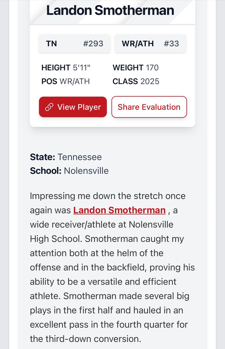 Landon Smotherman (@l_smotherman7) on Twitter photo Thanks for the shoutout from last nights game <a href="/drew_toennies/">Drew Toennies</a> @wcsNHSpd @NHSRECRUITINGDC Thanks for the shoutout from last nights game <a href="/drew_toennies/">Drew Toennies</a> @wcsNHSpd @NHSRECRUITINGDC