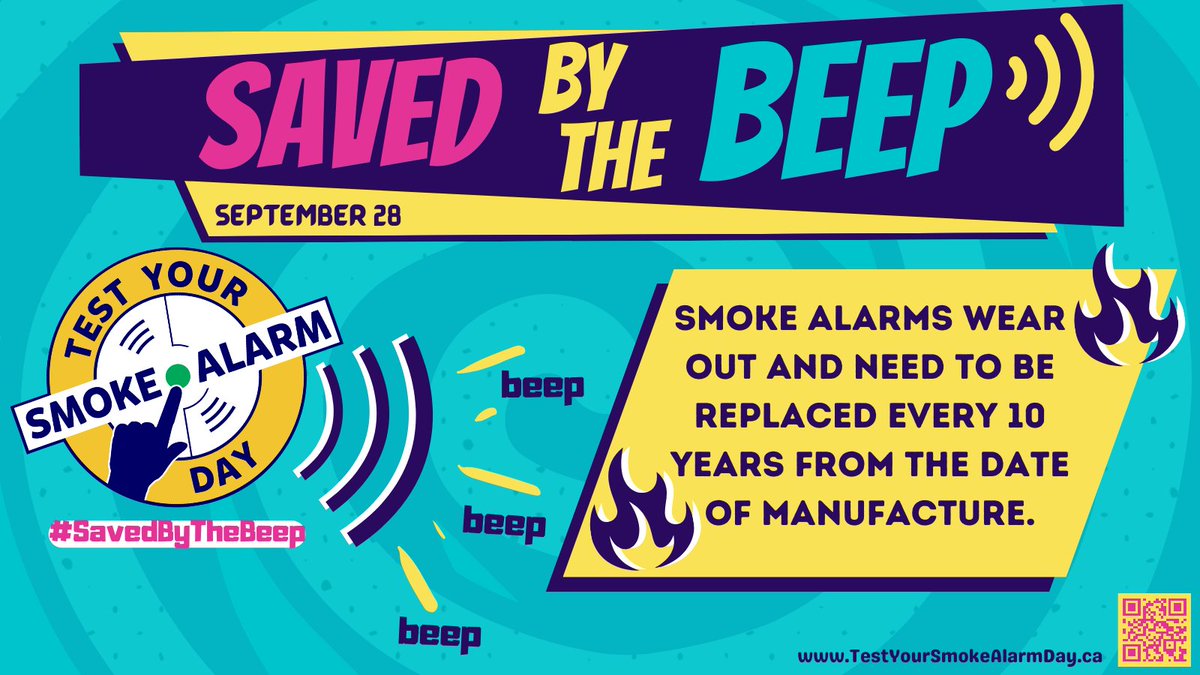 September 28 is Ontario's Test Your Smoke Alarm Day! Tecumseh Fire wants you to test your smoke alarms! Snap a photo of you or family members testing your smoke alarms and post it to social media using the hashtag #SavedByTheBeep.