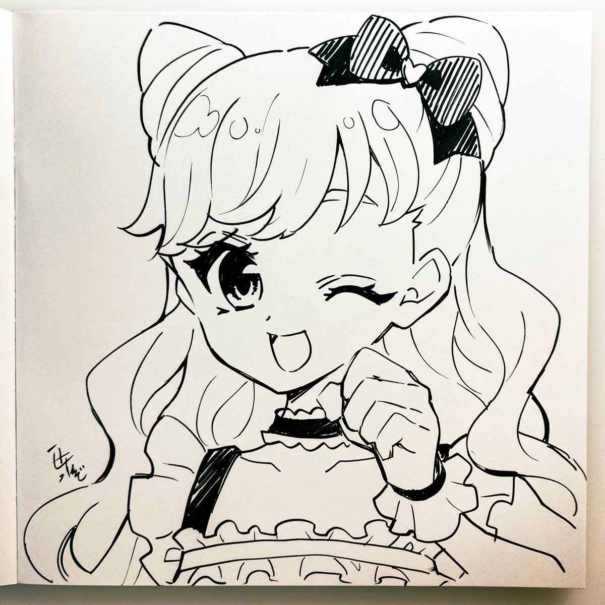 やはり猫耳ヘアは天才的に映える

#アナログ絵 