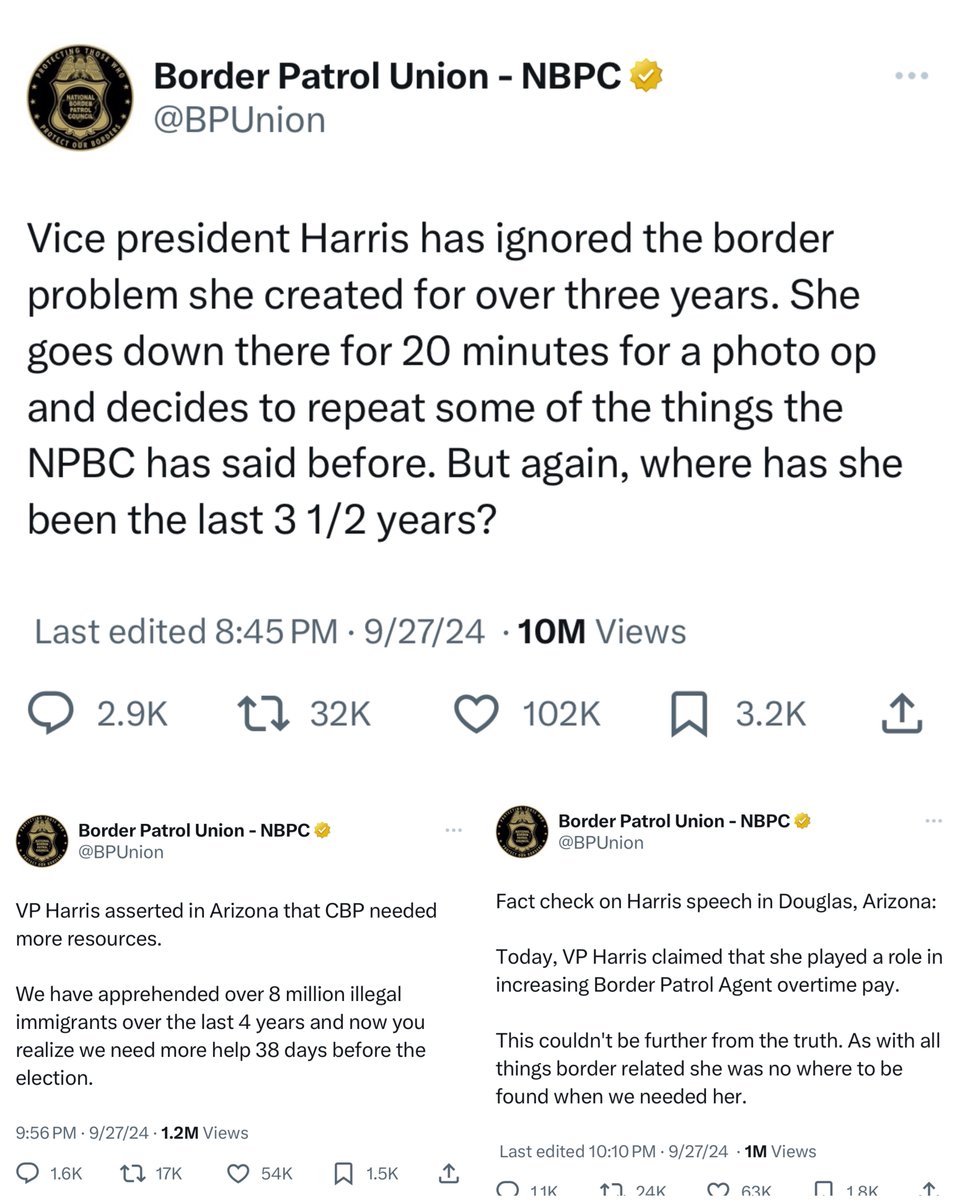 The Border Patrol Union is NUKING Kamala 🔥