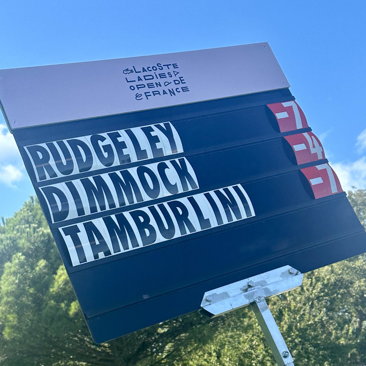 Ladies European Tour (@letgolf) on Twitter photo It’s all tied up between Chiara Tamburlini and Kirsten Rudgeley heading down 18!
#RaiseOurGame | <a href="/LacosteLODF/">Lacoste Ladies Open de France</a> It’s all tied up between Chiara Tamburlini and Kirsten Rudgeley heading down 18!
#RaiseOurGame | <a href="/LacosteLODF/">Lacoste Ladies Open de France</a>