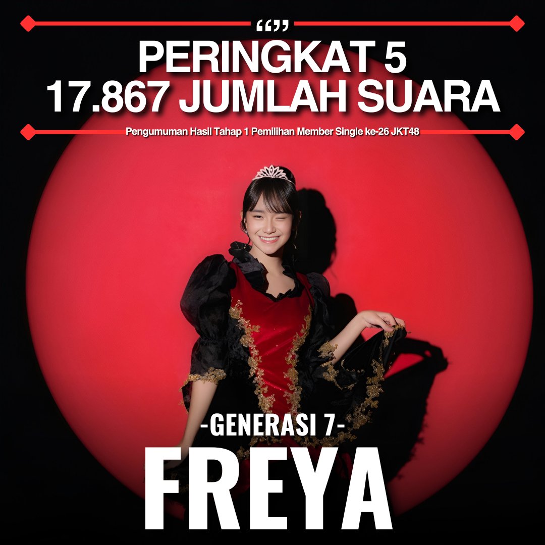 48timee's tweet photo. [5] #FREYA - 17.867 Jumlah Suara

#JKT48 #JKT48RoadToSSK2024 https://t.co/jd4OLfSXKP