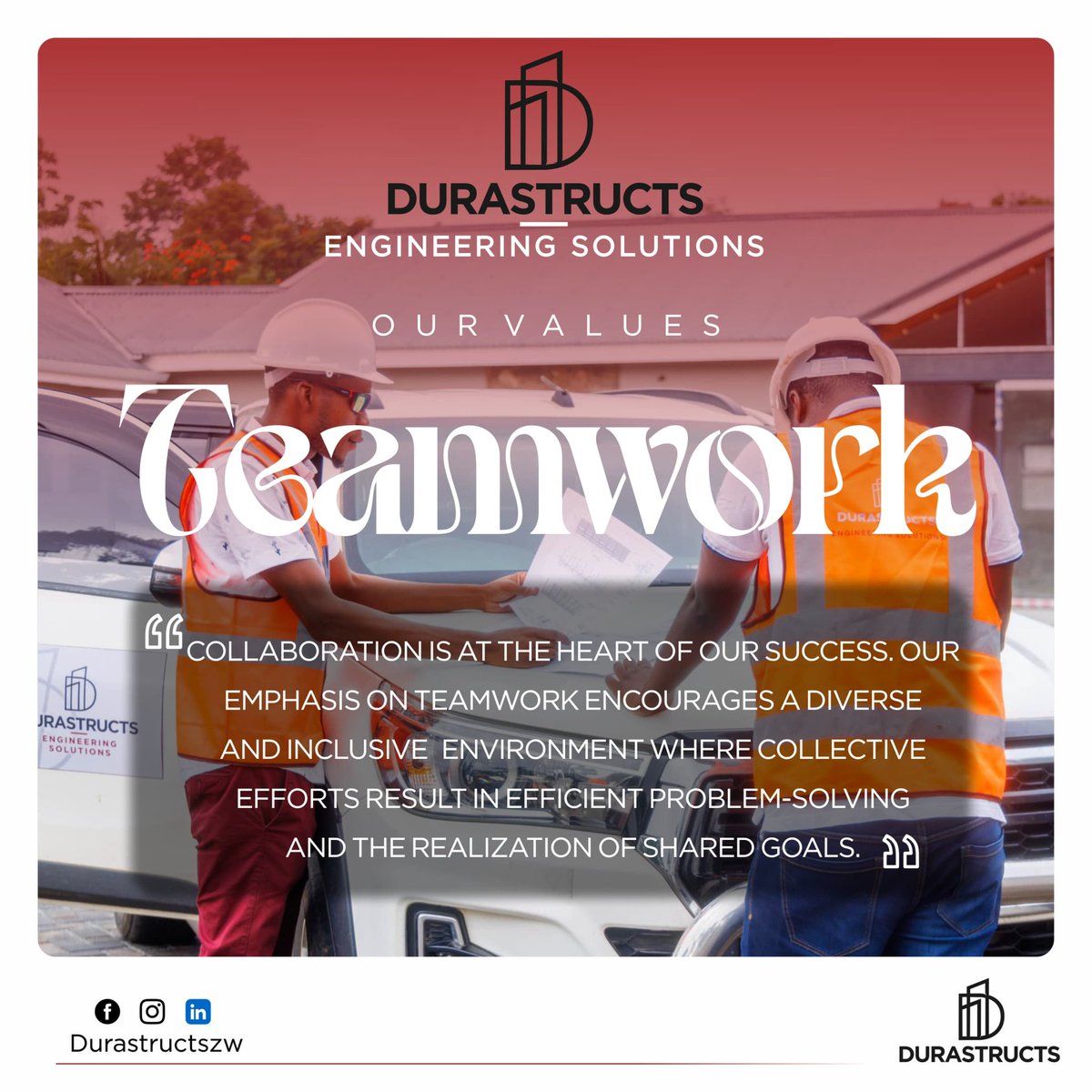 Durastructszw's tweet photo. Today we celebrate our Team. Teamwork fuels innovation, productivity, and collective success. It fosters open communication, diverse perspectives, and shared ownership, leading to better decision-making and improved outcomes.

#Teamwork
#TeamDurastructs https://t.co/xMEJjDHxjV
