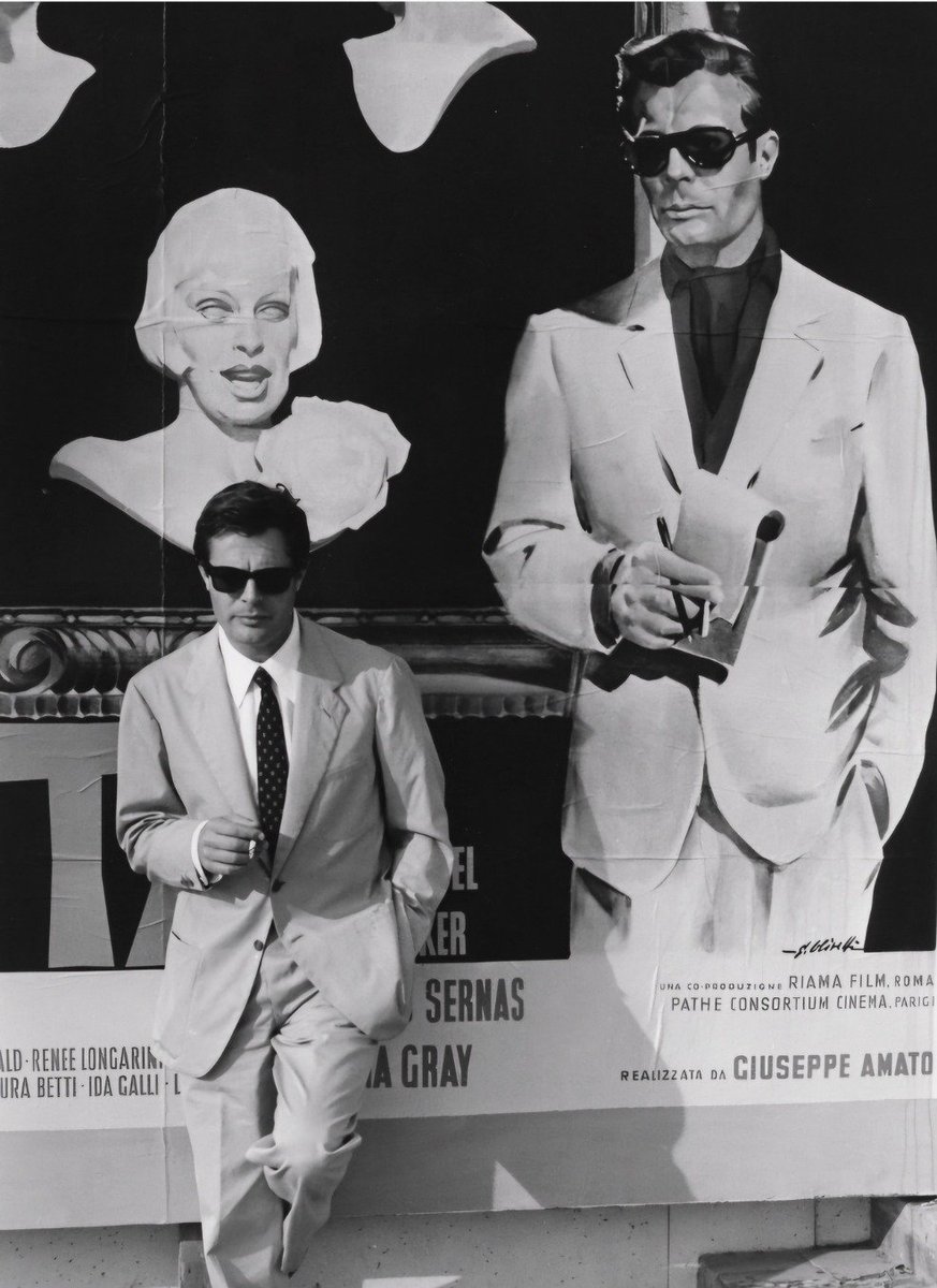 CinemaOnSundays's tweet photo. Marcello Mastroianni at Cannes, 1960 https://t.co/9IAoTvcC8M