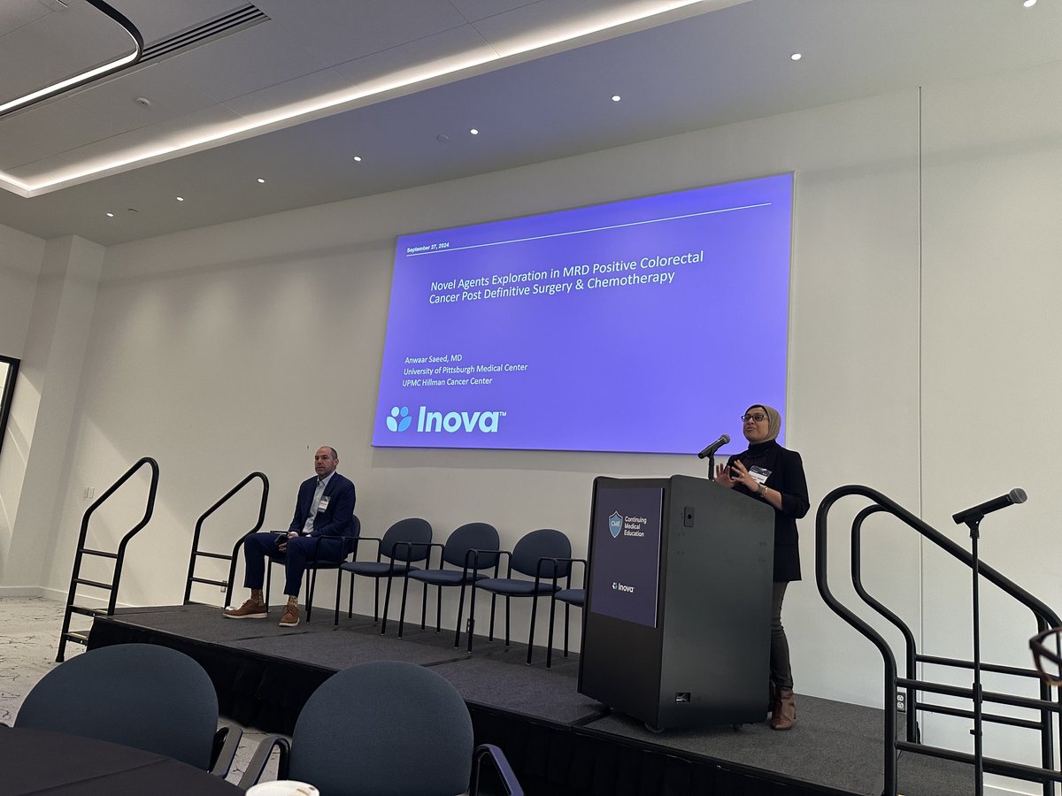 NaglaAKarimMD's tweet image. ⁦@AnwaarSaeed3⁩ presents Novel Agents Exploration in MRD Positive Colorectal Cancer Post Definitive Surgery and Chemotherapy. Excellent point of utilizing potentially effective novel agents in the adjuvant setting #ET24