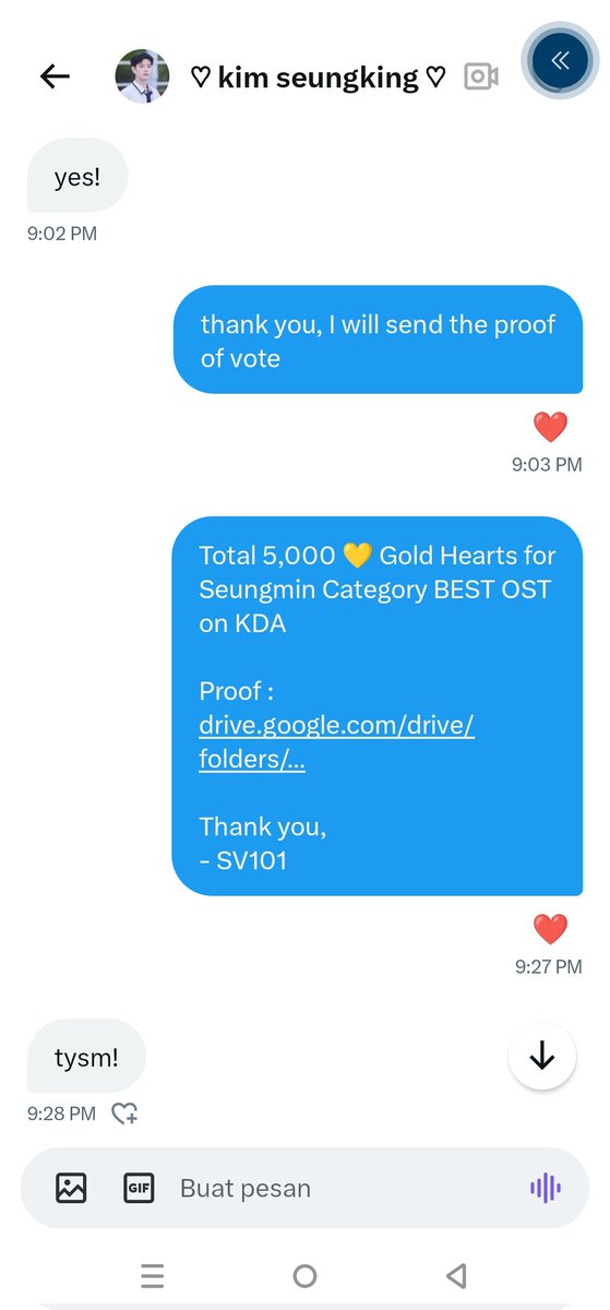 SellVote101's tweet photo. [280924] #SV101_Proof
[MY1PICK]
SOLD 5,000 Gold Hearts

Thank you for buying @kimseungking https://t.co/DIC3i14Ee6