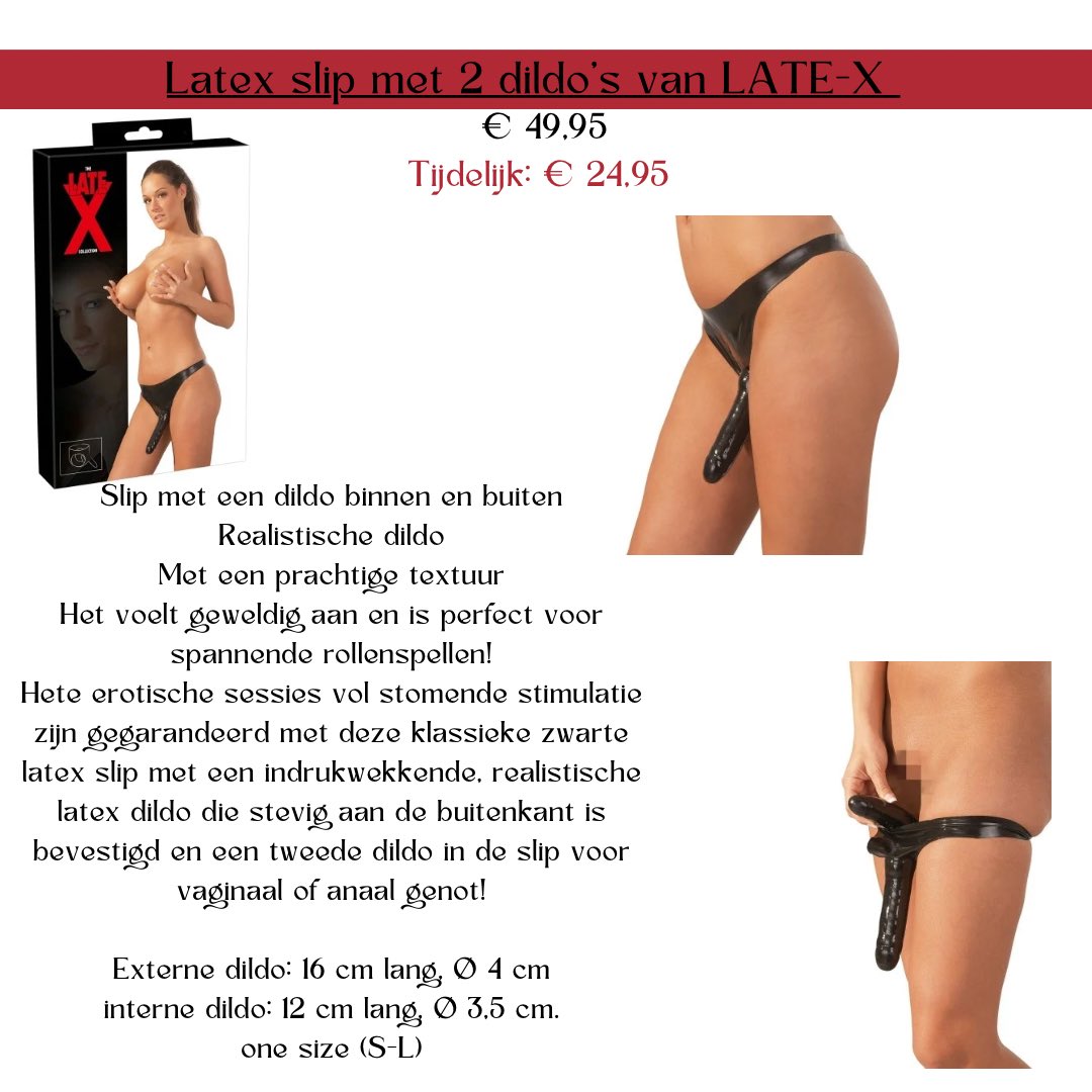 MinceNL's tweet photo. Deze week in de week aanbieding.
Beleef de spanning van locktober🔐🔥
#mincenl #bdsm #kuisheidskooi #slip #rvs #dildo #latex #chastity #cobra https://t.co/YUDmocxhop