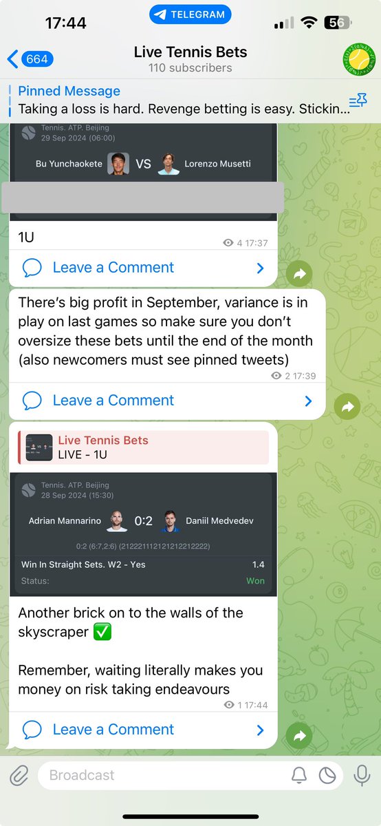 TennisBetModel's tweet photo. 2/2 today ✅✅

Also another bet released for Musetti - Bu Yunchaokete game game on telegram https://t.co/gvJ2ujfm2O