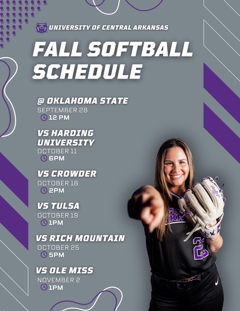 Fall season starts today!! Lets goo! Game day in Oklahoma, excited to see our girls perform this fall💜 Go Bears🐻🐻