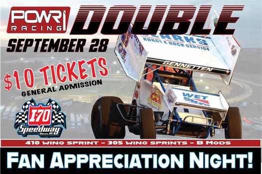 ThePostman68's tweet photo. Super Pumped: Tonight, gonna see some sprint cars!
@POWRi_Racing Outlaw Sprint Cars at @i70_speedway Tonight. And admission is just $10!!!!
It's a #ShortTrackSaturday Night and I hope you will be at a track as well.
#Postman68 https://t.co/7KxWztrPCH