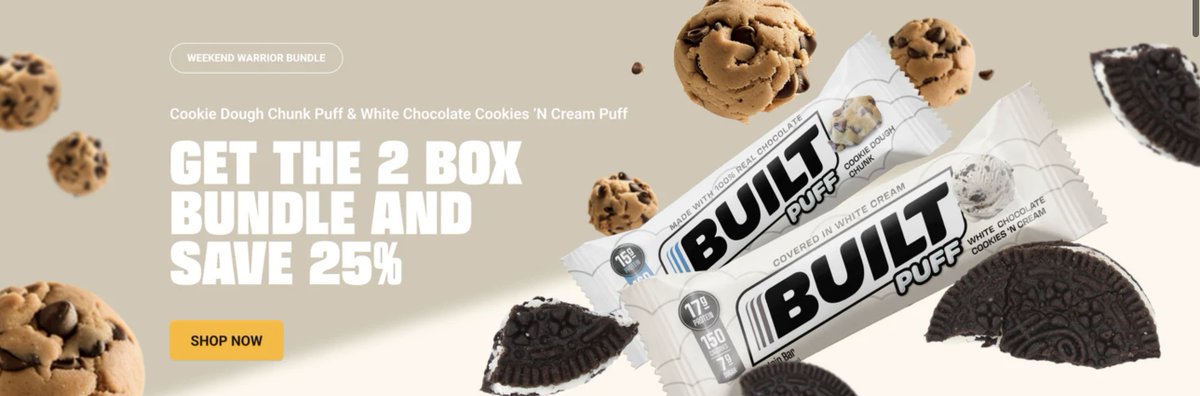 andrewbishup's tweet image. 🚀 Out of this world protein bar puffs from Built Bar! 😋✨ Fuel your body and satisfy your cravings with every bite. 💪🍫🔥 

Order now and save with promo code BISHOP2020 👉 built.com

#builtbar #bebuilt #imbuilt #protein #built #ProteinGoals #HealthySnacks