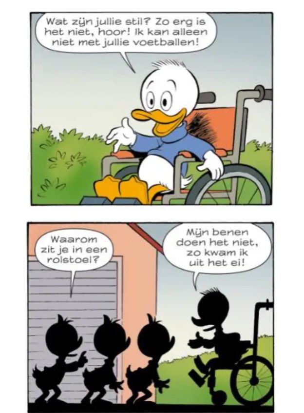 Hoe maken kinderen al op jonge leeftijd leeftijd kennis en contact met kinderen met een beperking? 
Mooi hoe in de Donald Duck ook een bijdrage wordt geleverd met Rik. 
1/3
#inclusie
 <a href="/gehandicaptkind/">Stichting het Gehandicapte Kind</a>