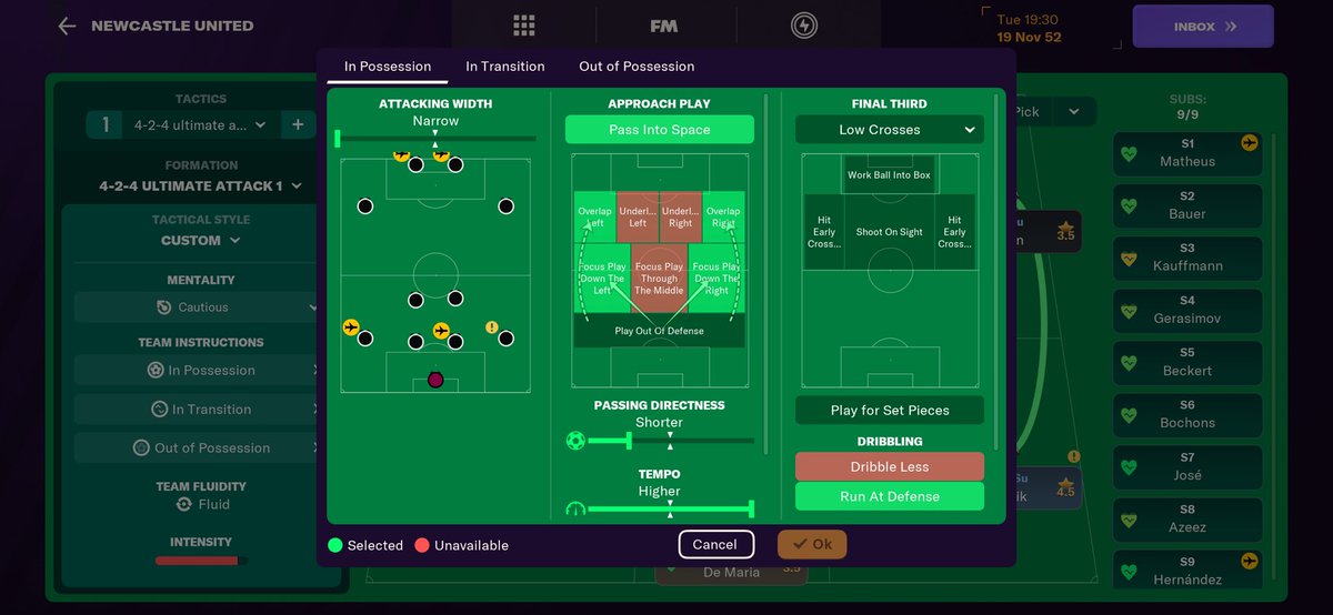 marzstronaut's tweet photo. gue pake taktik 424.
assistant coach: pepijn ljinders (menurut gue cara coaching dia cukup maksimal bgt dan punya determined tinggi.
mentality: cautious / balanced (tapi gue sering pake cautious)
#fm24touch https://t.co/VvF2QgJmRy