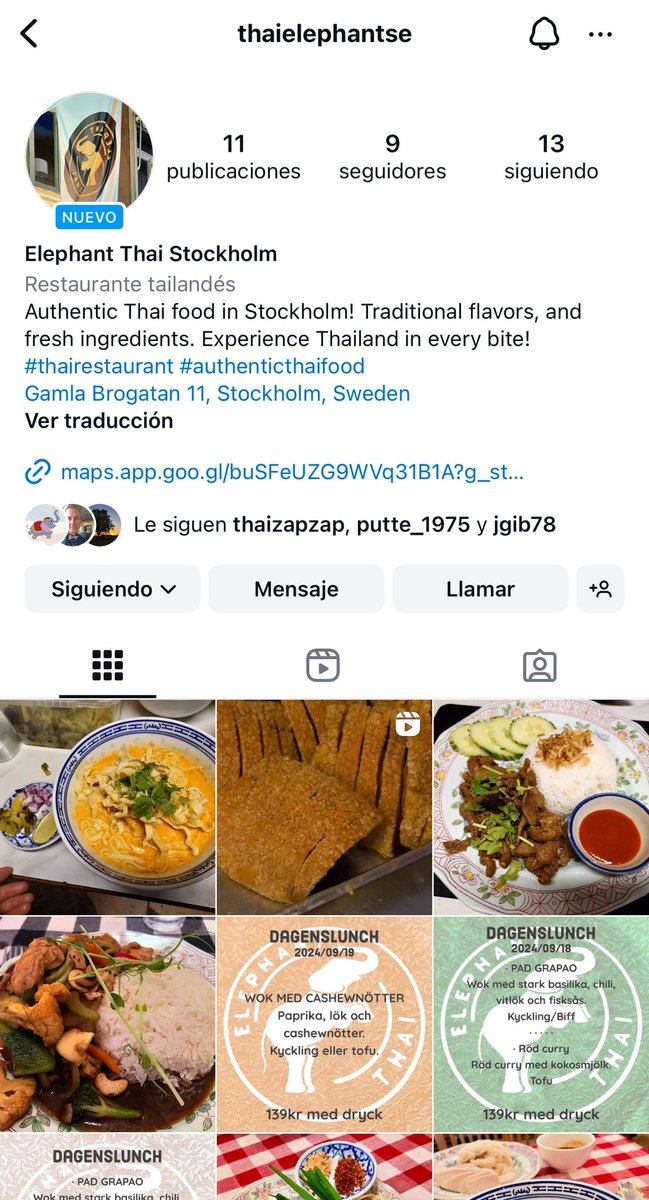 ¿Quieres seguir a Chat en el restaurante donde trabaja como jefe de cocina? 

Está como pez en el agua, cocinando comida tailandesa tradicional y auténtica en el centro de Estocolmo.

instagram.com/thaielephantse…