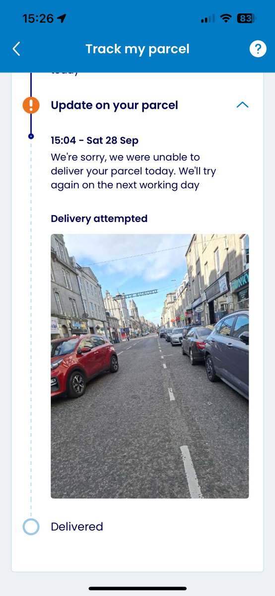 <a href="/Evri_DeliveryUK/">EVRi Delivery UK</a> got to love when driver doesn’t attempt the delivery but just takes a photo of the next street over… surely it would take them more time having to com back and collect the next day… worst delivery company ever come across