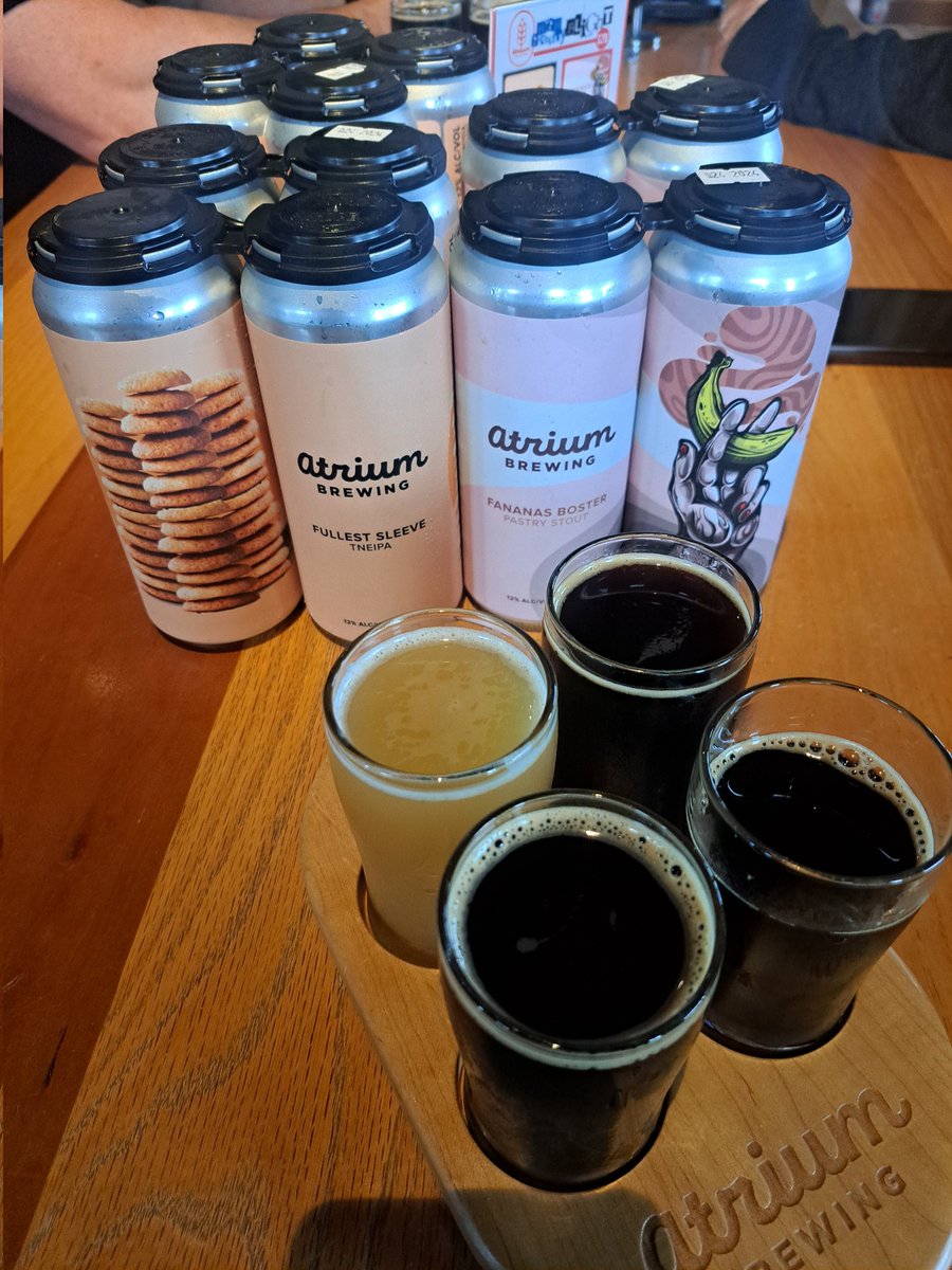 ToothTakei's tweet photo. Hitting the 4th Anniversary release at #AtriumBrewing. We've been coming here since before they opened. Cheers! #beer #StoutSeason https://t.co/O8W7OptT2q