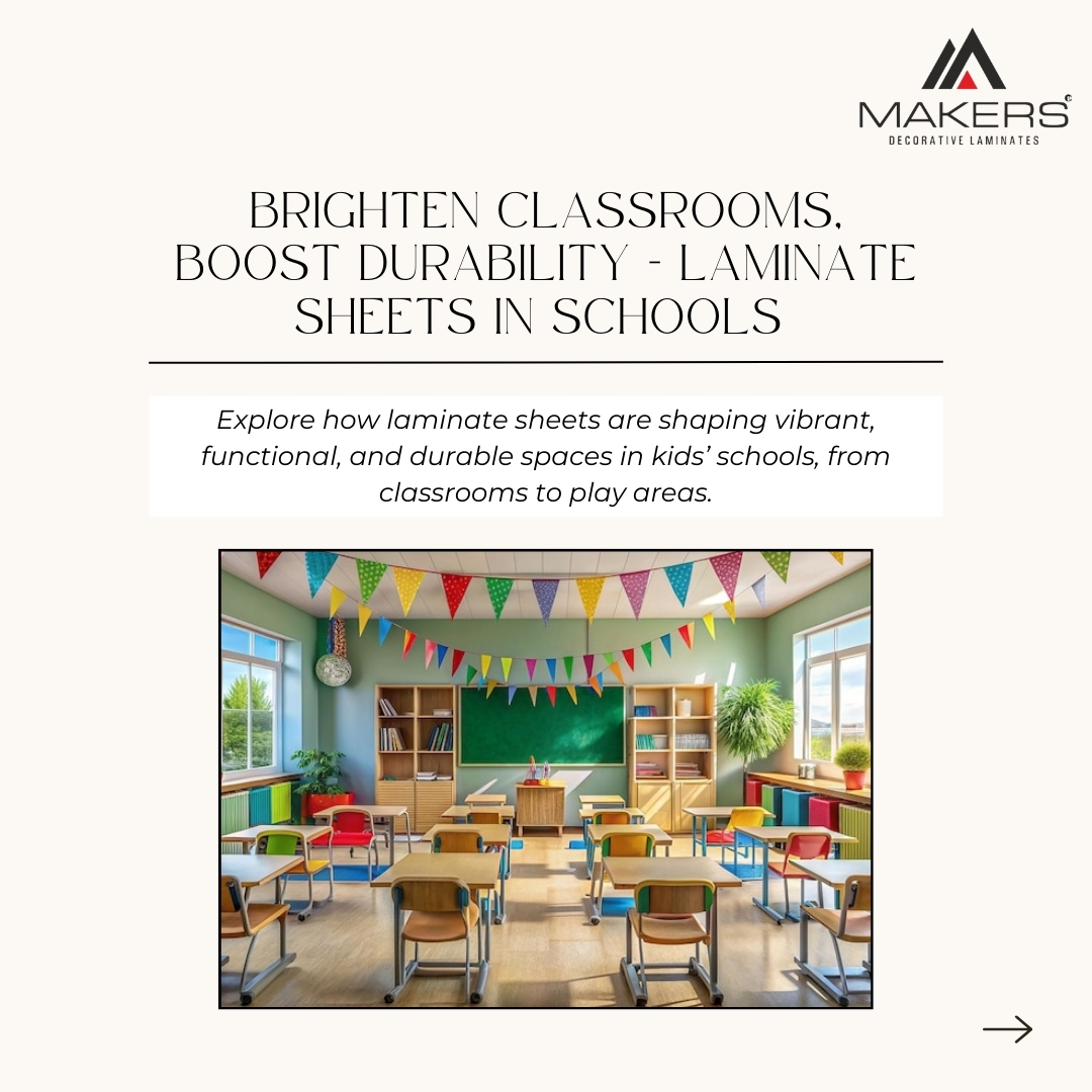 MakersLaminate's tweet image. Shaping brighter and smarter schools! From colorful classrooms to resilient play areas, laminate sheets are perfect for creating fun, durable, and easy-to-maintain spaces for kids to learn and grow. 
makerslam.com

#SchoolInteriors #ClassroomDecor #DurableDesign
