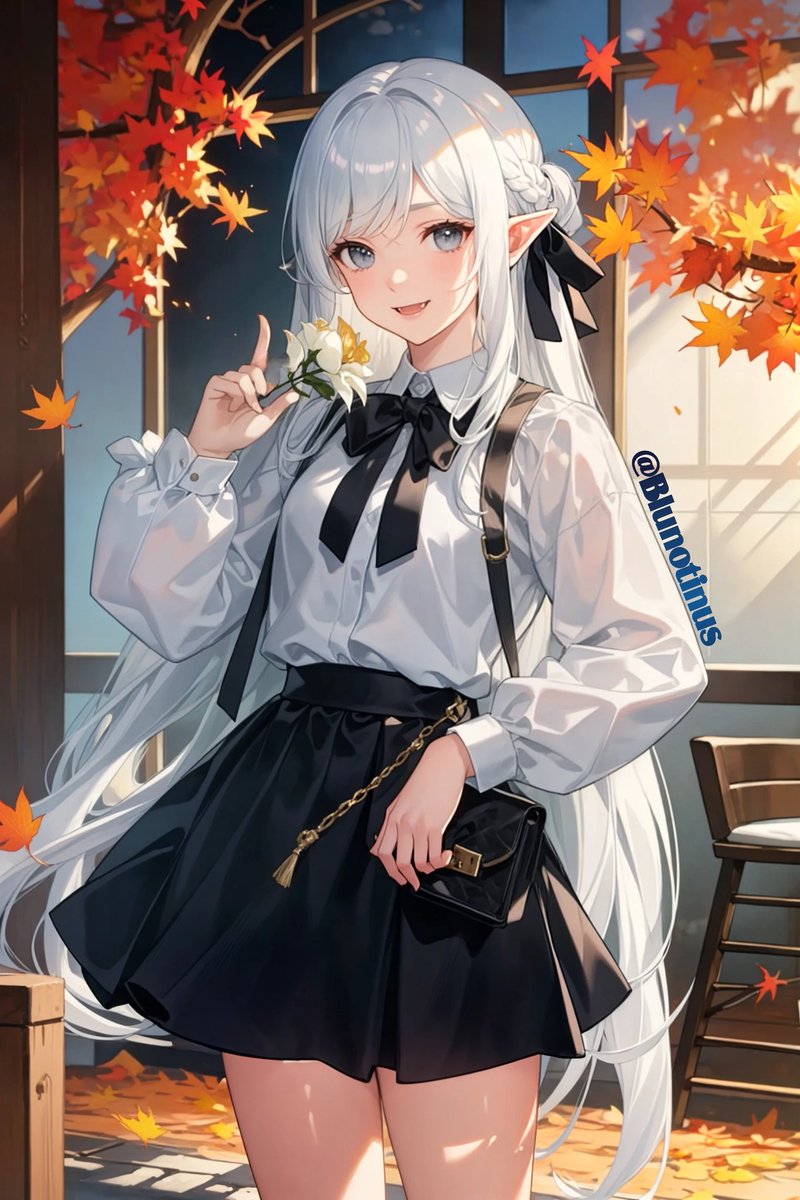 Blunotinus's tweet photo. #FlowerElfAI × @oracionai
And #FallFlamesAI by @JullzAI and @soulforged77
"Today I found beautiful flowers growing in this autumn season you wanna see how beautiful it was?☺️❤️"
Elf Jan pick a flower for you as her pointy ear twitching from a cold breeze passing her
#AIgirl #oc #AIart #AIイラスト #AIArtwork #AIArtCommuity