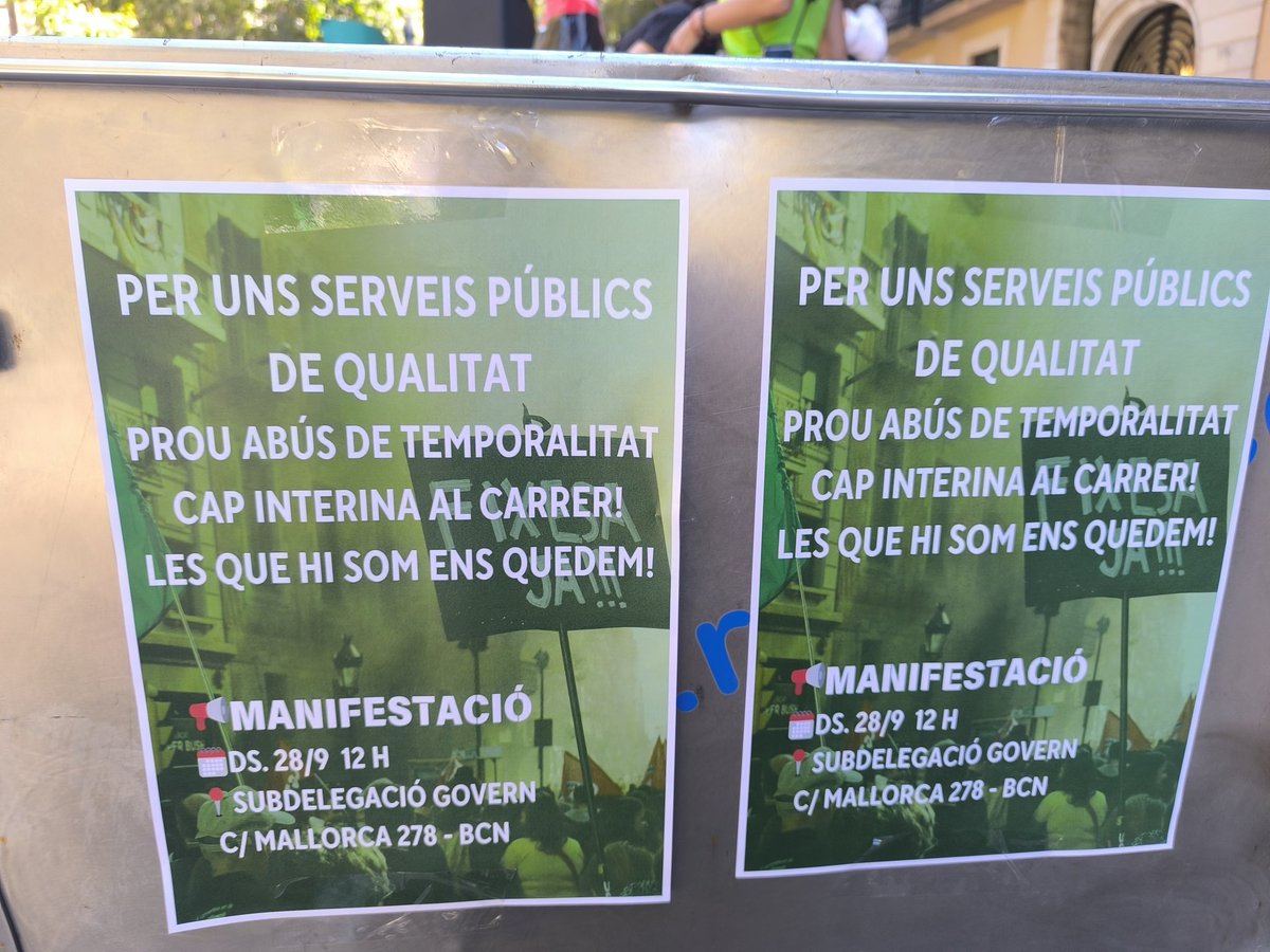 sapbcgt's tweet image. Més imatges d la mani d&apos;avui a Barcelona. Arrenca la tardor calenta interina! Propera parada: #Fixesa! @oscarlopeztwit @desdelamoncloa