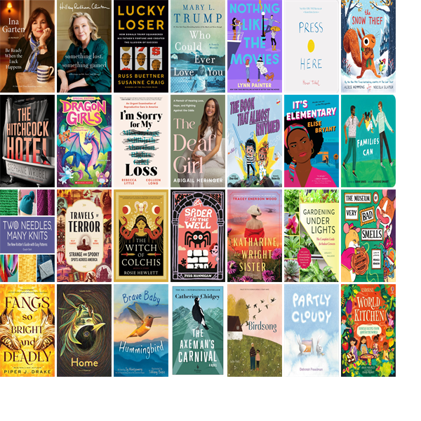 EWMLibrary's tweet photo. This week the Easthampton Public Library has 70 new books.  New items include Be Ready When the Luck Happens, Lucky Loser, Who Could Ever Love You, Nothing Like the Movies, Press Here, The Snow Thief, The Hitchcock Hotel, and Rani the Enchanted Dragon. https://t.co/YrIu1PCmzi https://t.co/KrrioaBarR