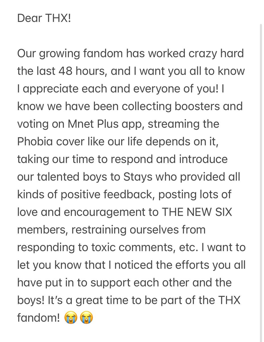 What a roller coaster ride! Please pat yourself on the back, and enjoy the rest of the weekend THX! You have done amazing, and I’m convinced THE NEW SIX members know we always try our best to support them!

#ROADTOKINGDOM
#THENEWSIX #더뉴식스