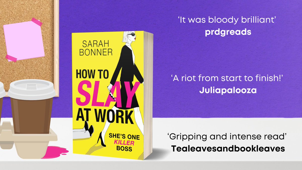 BoldwoodBooks's tweet photo. Thank you to @prdg, @JuliaPal00za and @fitzgerald631 for their recent reviews on the #HowToSlayAtWork by @sarahbonner101 #blogtour
Pick up a copy today โก๏ธ https://t.co/W6tNf2pYRN https://t.co/b7x7YYajNO