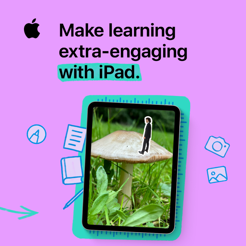AppleEDU's tweet photo. Level up learning— not your workload — with creative activities that transform how students engage with every subject. 💫