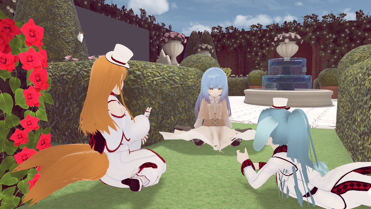 KAI_SHIMOTSUKI's tweet photo. #VRChat #わんQuality #暴れウサギ #ʚMuffinɞ #gomivroid #rielymart #やぼてん工房
後半にメビウスちゃん @mevius1593 を発見。
見るたび攫いたくなるこの衝動、これが・・・拉致!
1枚目:いかれたお茶会は芝生で
2枚目:ちっちゃい!(右でっかい!
3枚目:_ _
4枚目:>< https://t.co/tfBfVjDUG4