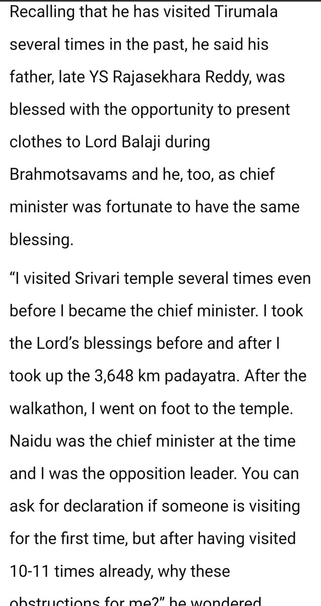 Jaya20012's tweet image. As son of CM Rajasekara Reddy &amp;amp; as #CMJaganMohanReddy, @ysjagan prevailed on rules governing #TirumalaTemple. #APJKalam followed rules.

@TTDevasthanams #TTDevasthanams were appointed by Andhra govt. Can they question a powerful Christian VIP?

Jagan guilty of cheating #HINDUS!