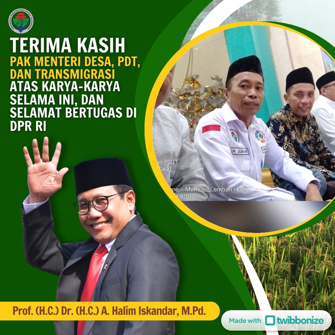 pppkisulbar's tweet photo. Terimakasih banyak Gus Mentri @halimiskandarnu atas bimbingannya selama ini, sukses dan sehat akhir batin di tempat tugas baru
@taufikmadjid71 @NursaidM @azzameldzikrie @Brigade01Arwan1 @zainul_munas @ancu_makkasau @DunianaAdang @idhamarsyadNow @HasanRofiqi4 @ditjenpdp https://t.co/B5sU78CXTP