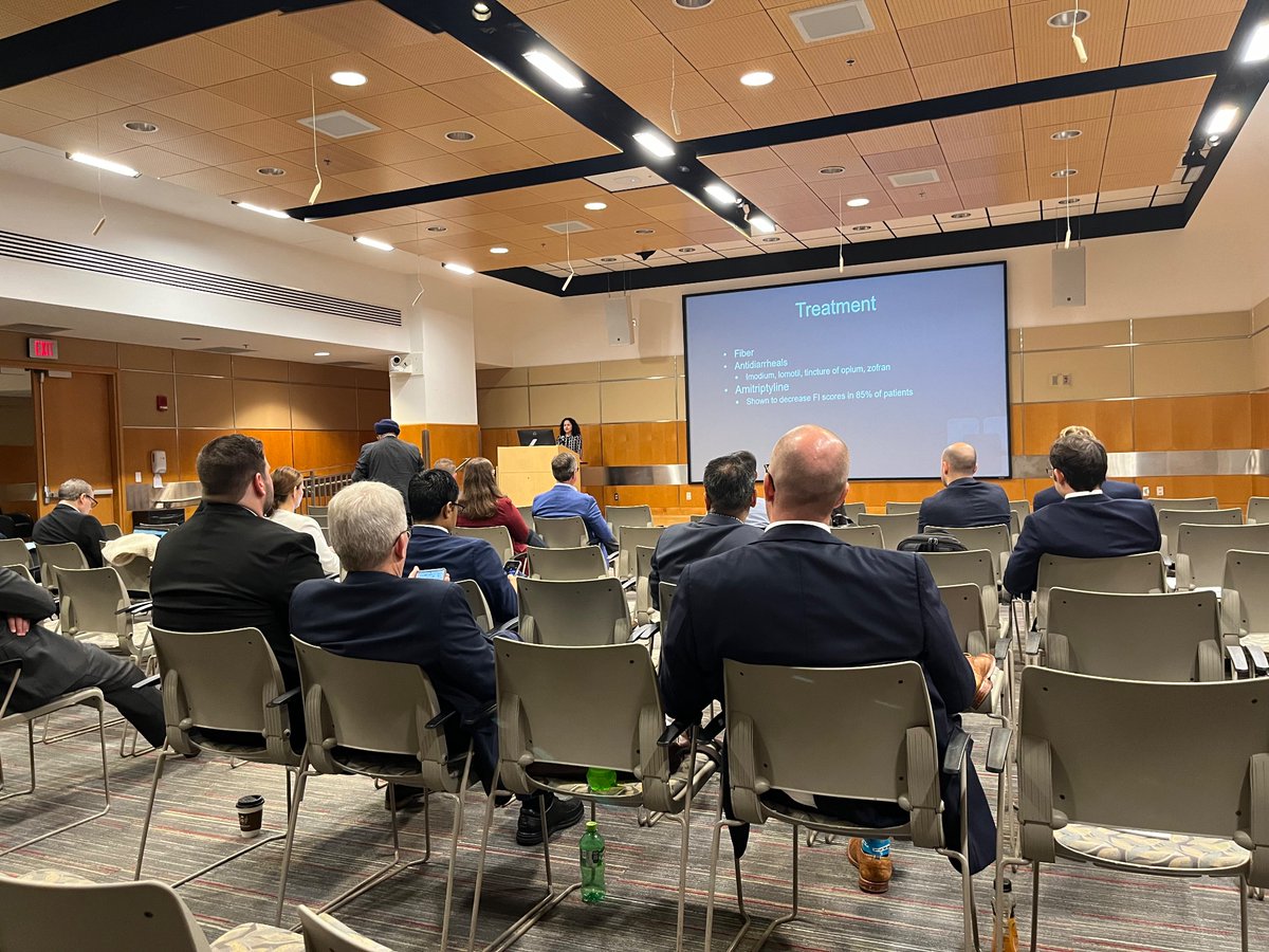 Series of outstanding talks on contemporary topics continues at Ohio Valley Colorectal Society meeting as <a href="/AmberTraugott/">Amber Traugott</a> and <a href="/annaspivs/">Anna Spivak</a> share their insightful experience with #sacralneuromodulation management and its role in low anterior resection syndrome. #rectalcancer