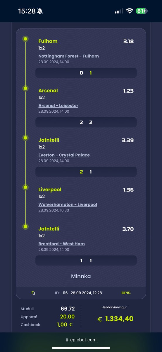 Það væri eftir bókinni ef þetta flaskar á Arsenal 😒 <a href="/epicbetisland/">Epicbet</a>