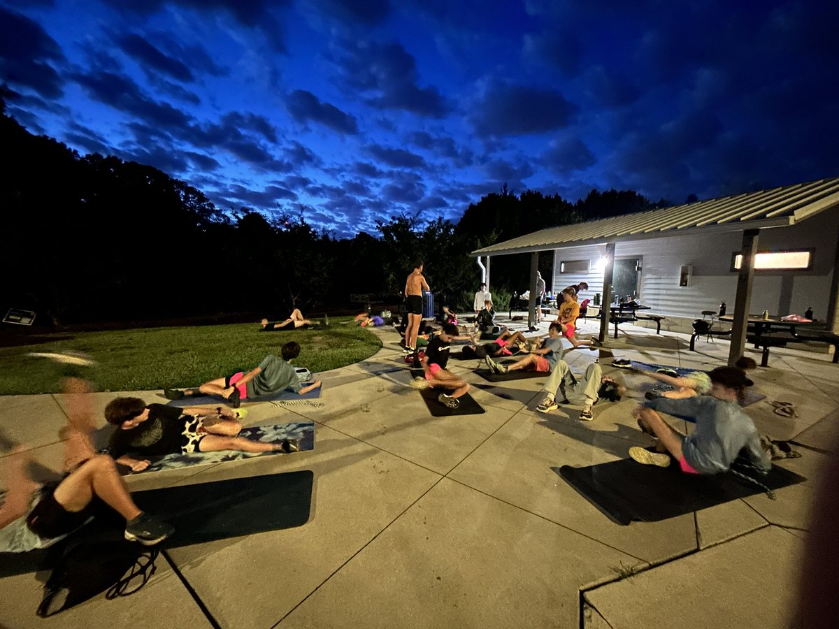 Early birds, getting ready for their long run! #hawkstakeflight