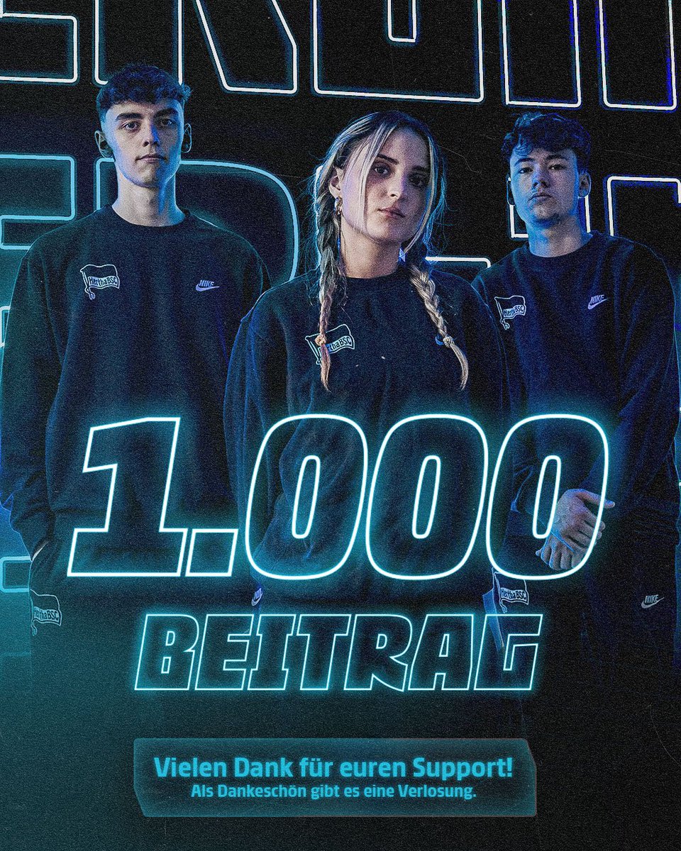 1.000 Instagram-Beitrag📸

✅ Gewinnspiel auf Instagram - wir verlosen:
👉🏼 1x EA FC25 + 50 Euro (als Code)

#herthabsc #HaHoHe #eafc #fut #fifa #ultimateteam #hertha #berlin #BSCeSport