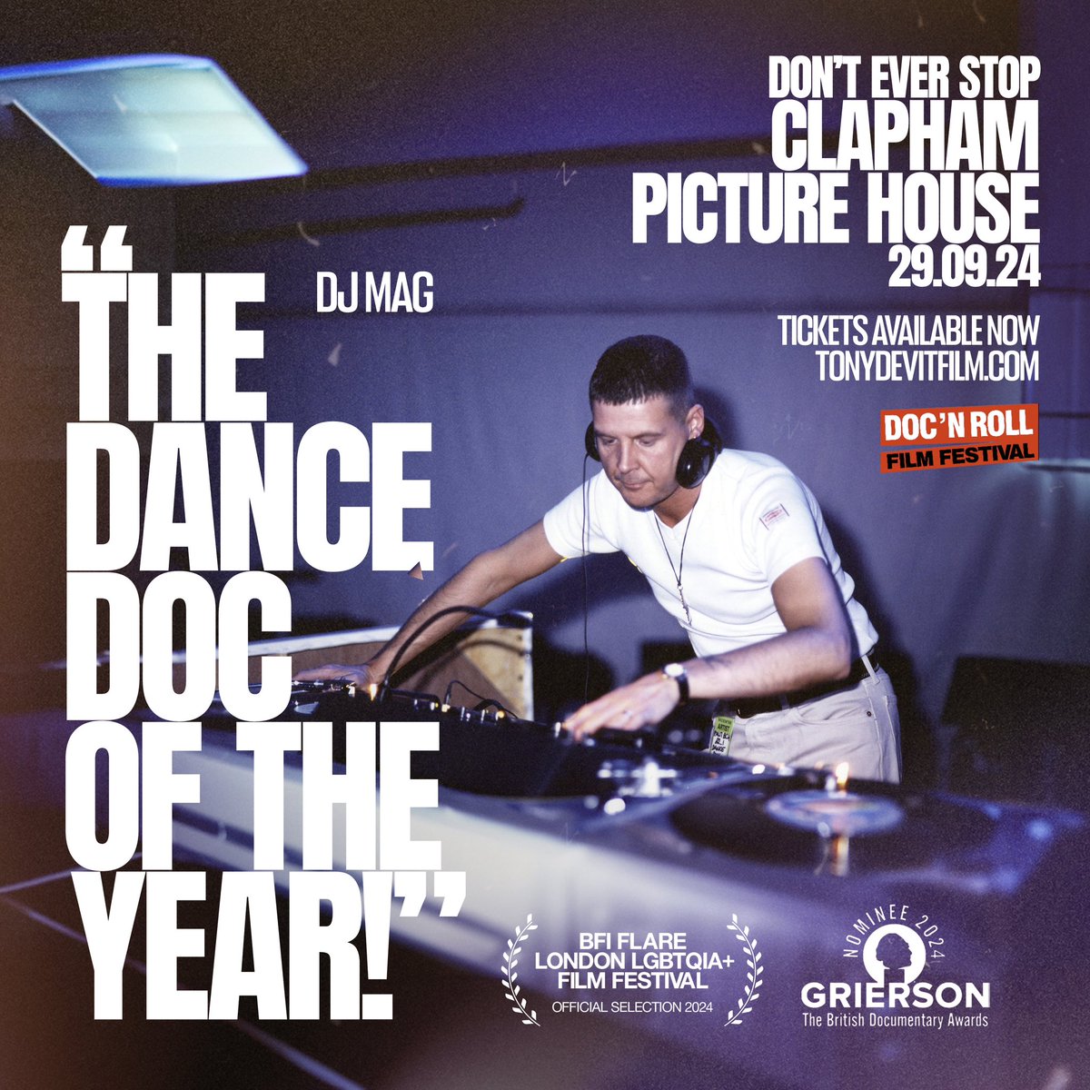 LAST CHANCE! 🚨🚨🚨
Don’t Ever Stop is screening tomorrow <a href="/ClaphamPH/">Clapham Picturehouse</a> at 3pm, and the few last tickets remain.

Very special guest Q&amp;A from Trade baby <a href="/DJstewartwho/">Stewart Who?</a> and hosted by the fabulous <a href="/DavidRobson84/">David Robson 🎧🎬🌈🌹</a>