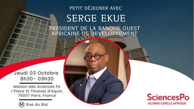 New edition of the Cercle Afrique Breakfast Series with <a href="/ekuese/">Sergeekue</a>, President of the West African Development Bank. 

Discussion will focus on the changes within the Bank to adapt to the changing financial landscape in West Africa. <a href="/sciencespo/">Sciences Po</a> 

Registration: sciencespo-alumni.fr/fr/calendar/in…