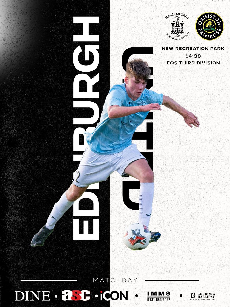 FULL TIME:

Ormiston Primrose 2-5 Edinburgh United

Back to back away wins for the pandas as another impressive performance delivers another 3 points!⚫️⚪️

⚽️⚽️⚽️Andy McQuillan
⚽️Morgan Ingram
⚽️Charlie Morrant