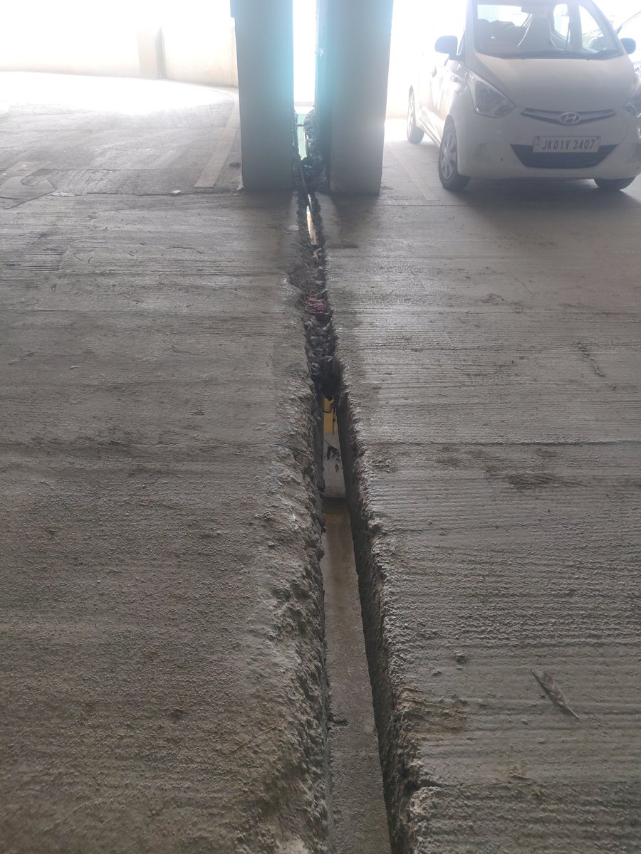 BulbulHamid's tweet photo. Picture is of multilevel parking near Press enclave.Wide gaps on floor.Children of nearby school use it mostly.If foot of children gets into it,he will have major injury.Major Safety lapse.
@srinagaradmin @SMC_Srinagar @sclsrinagar @DivComKash @DrBilalbhatIAS https://t.co/nqP7mAyRJM