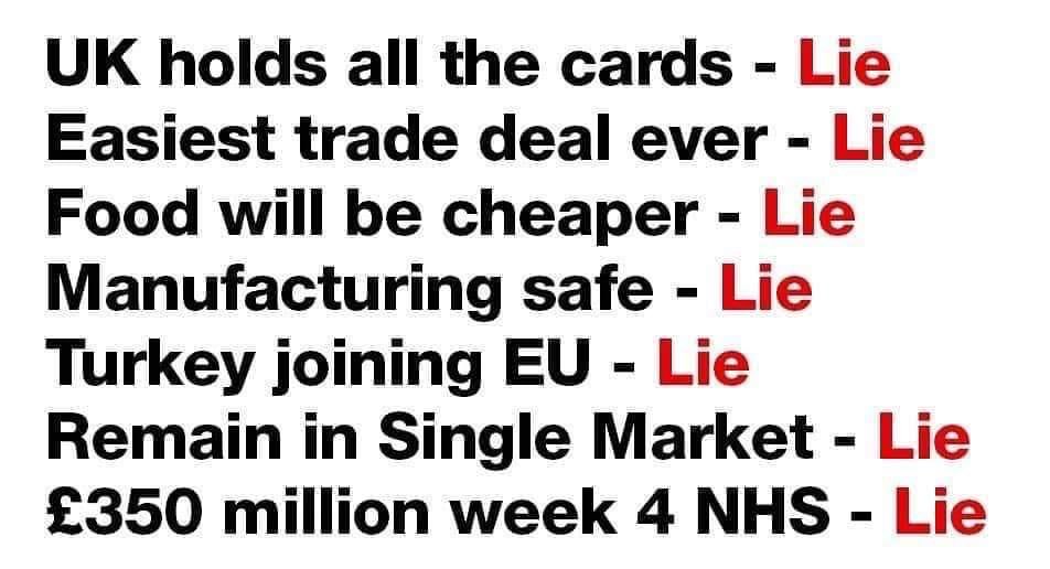 martindvz's tweet photo. Brexit lies, a few: https://t.co/T9qIJ6EKQa