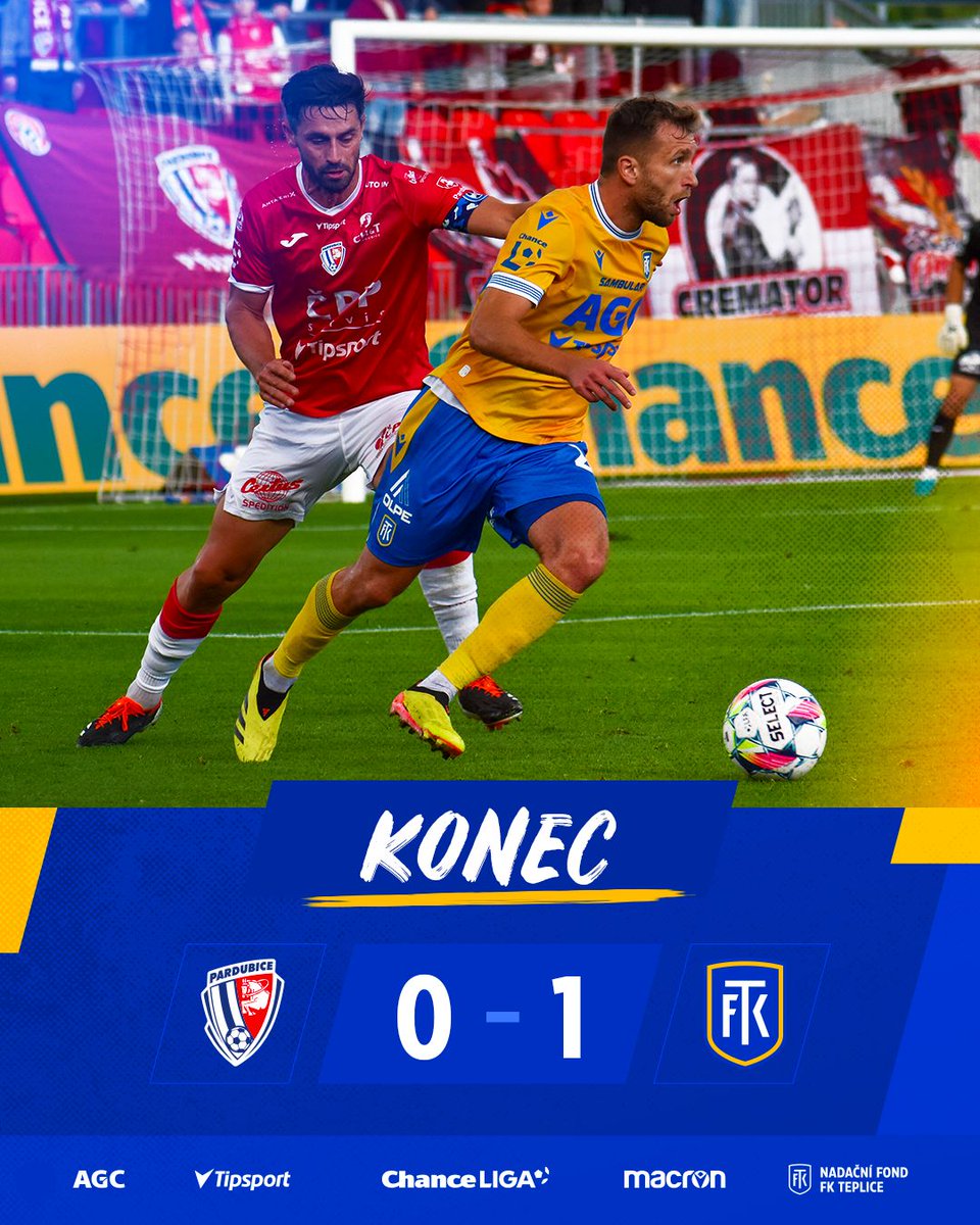 FK_Teplice's tweet photo. ℹ️ Tak to byly tedy nervy! Z Pardubic vezeme 3 body po proměněné penaltě Romana Čerepkaie.
#️⃣ #chanceliga #fkteplice #PARTEP https://t.co/mGUsEtlWjm