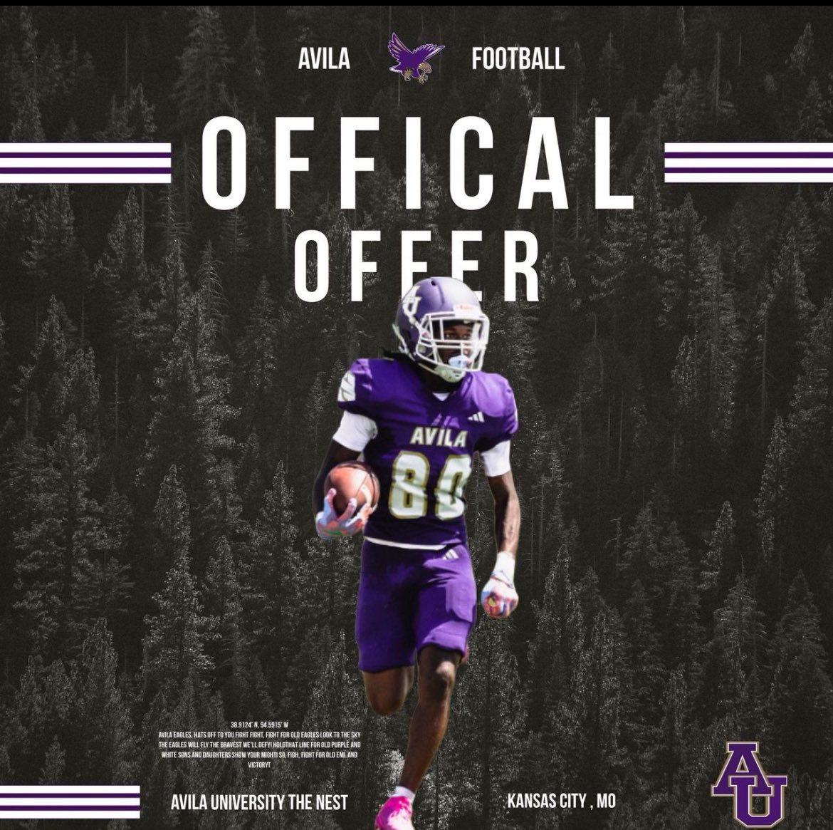 Blessed to receive my second offer from <a href="/AvilaFootball/">Avila University Football</a>. Thank you <a href="/Coach__Pence/">Coach Pence</a> for reaching out and giving me the opportunity! <a href="/JaysFootball/">Liberty Football</a> <a href="/CoachFrigon/">Chad Frigon</a>