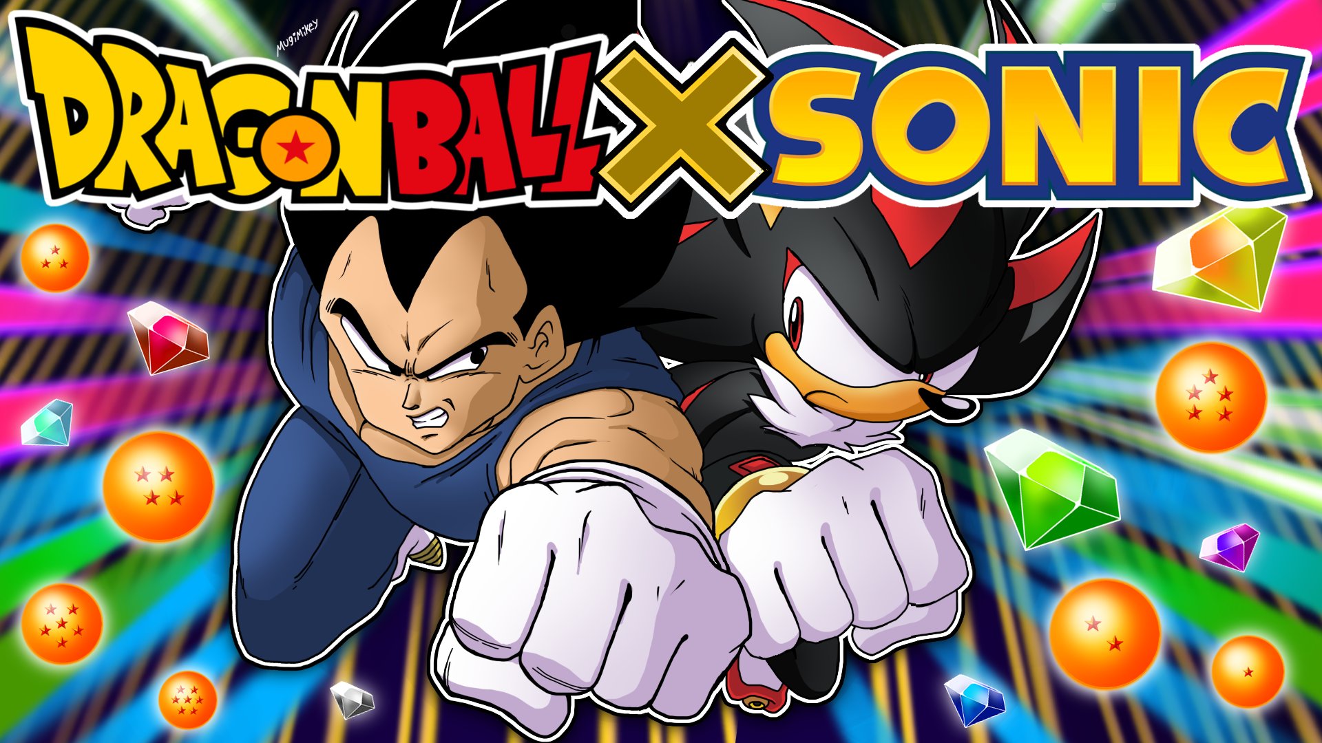 Goku E Vegeta Vs Sonic E Shadow Sonic And Shadow As Vegetto By Sssonic