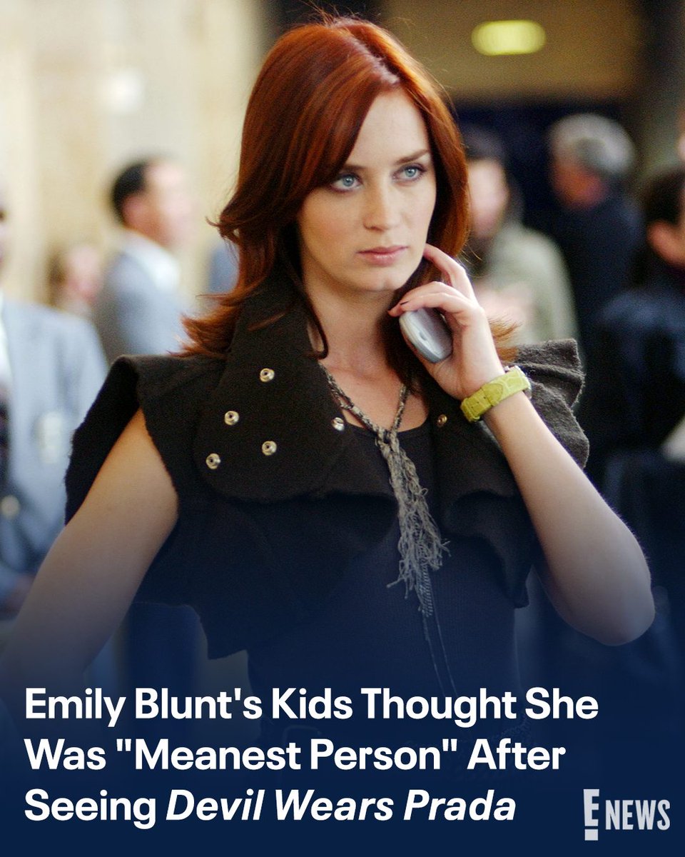 enews's tweet image. 🔗: bit.ly/3XPHqOe Emily Blunt in #DevilWearsPrada? Not exactly groundbreaking to her children. (📷: Shutterstock)