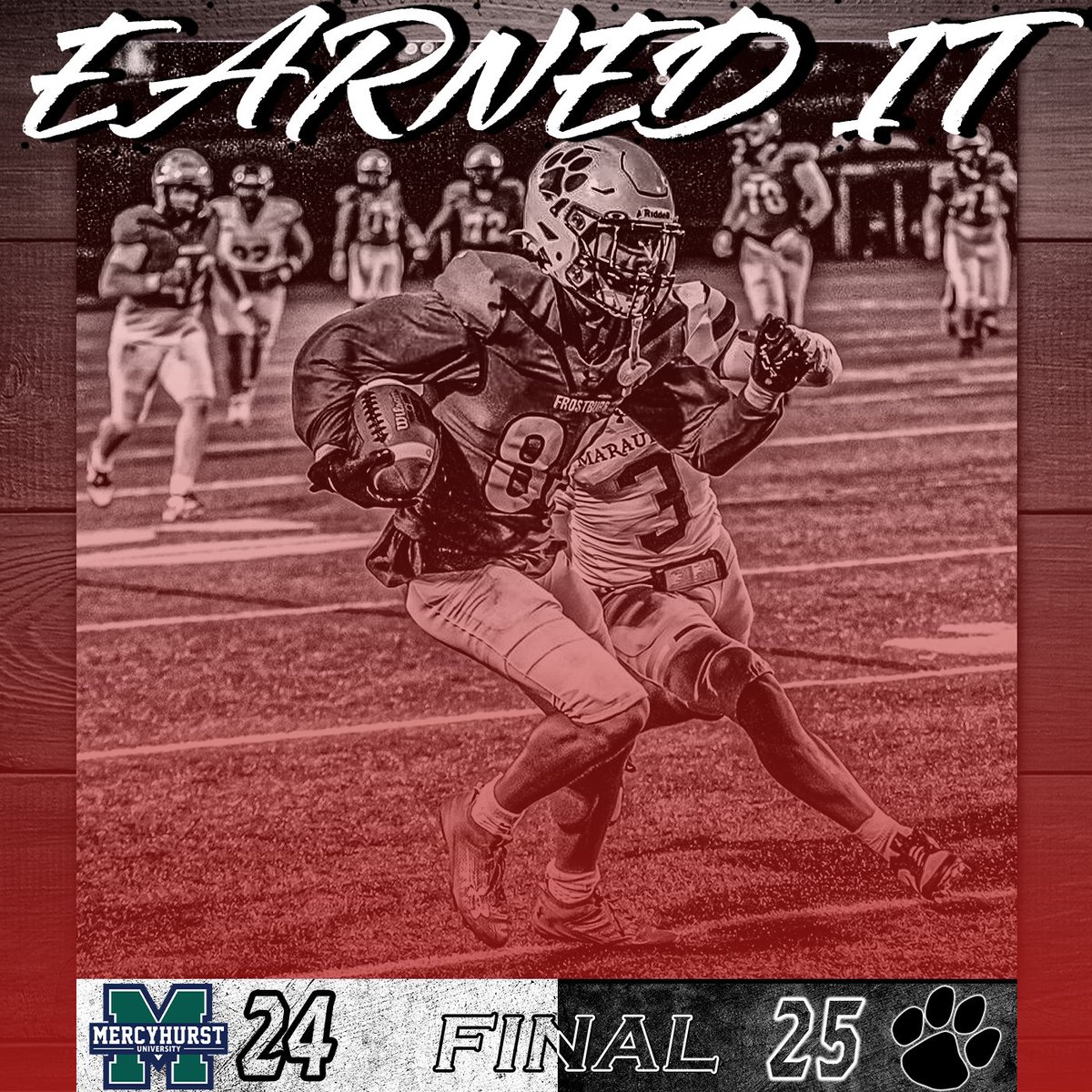 A gutsy road W in Erie for <a href="/FrostburgFB/">Frostburg Football</a> taking down an FCS foe! #BobcatPride