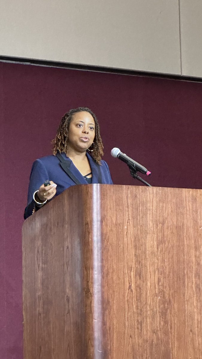 So happy that <a href="/CharlesWin10585/">Charles Winslow</a> had the opportunity to hear the amazing ⁦<a href="/NyahHamlett/">Nyah Hamlett</a>⁩ speak @ #COE2024! Working under her leadership has been such a blessing. “Authenticity begins with vulnerability. Our future defies fear.” 
-Dr. Nyah Hamlett