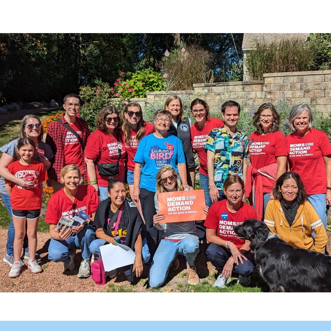 We can't sit back! Had a great time with Moms Demand Action - WI and the Democratic Party of Milwaukee County knocking doors for LuAnn Bird!