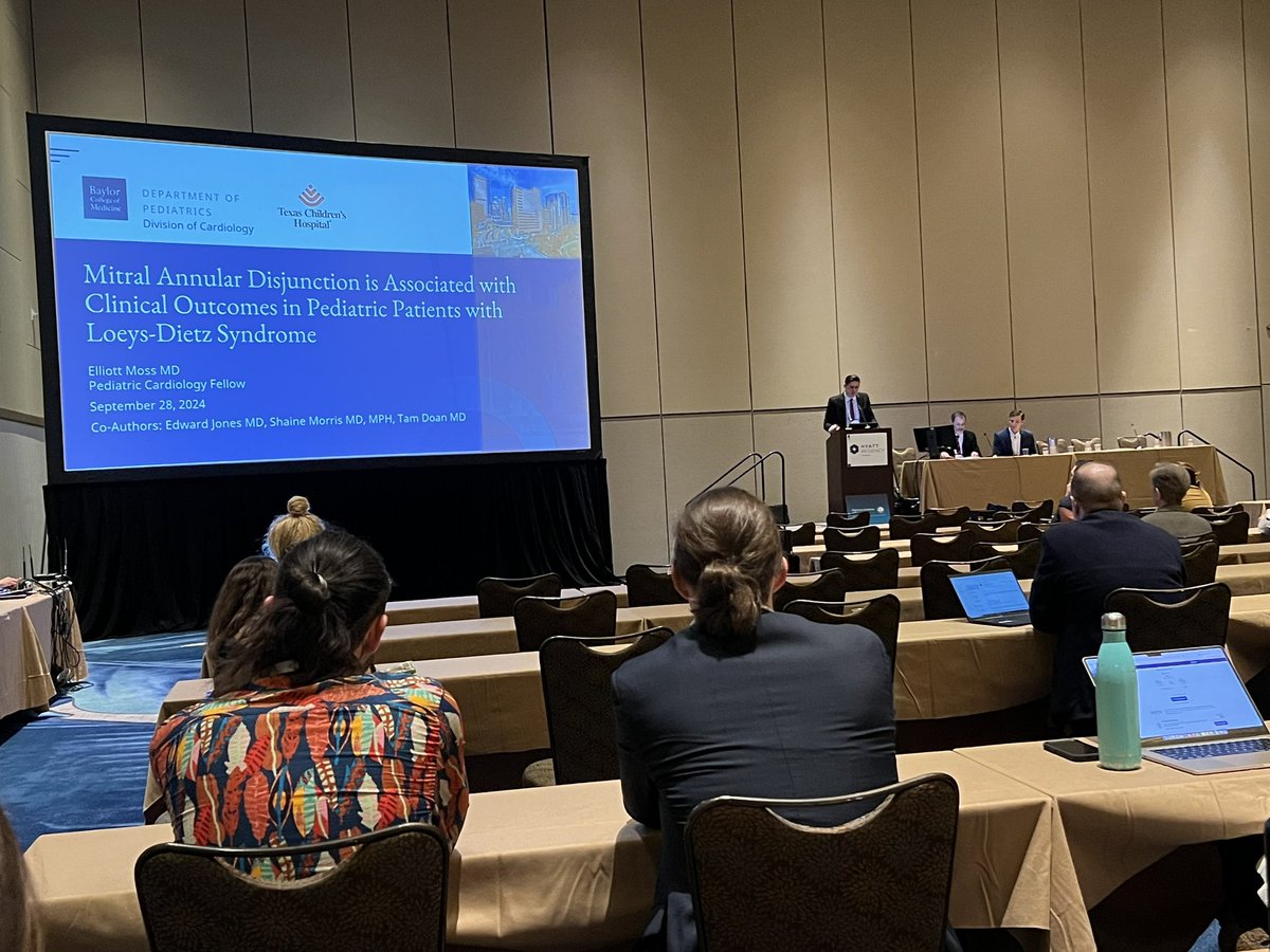 Tam T Doan (@tamtdoan) on Twitter photo #AAP2024 2nd year ped card fellow Dr. Elliott Moss presenting on #mitralannulardisjunction is associated with clinical outcomes in pediatric Loeys-Dietz syndrome <a href="/SantiagoPedsEP/">Santiago Valdes</a> @ShaineMorris1 <a href="/TCHheartcenter/">TCH Heart Center</a> <a href="/bcmhouston/">BCMHouston</a> #AAP2024 2nd year ped card fellow Dr. Elliott Moss presenting on #mitralannulardisjunction is associated with clinical outcomes in pediatric Loeys-Dietz syndrome <a href="/SantiagoPedsEP/">Santiago Valdes</a> @ShaineMorris1 <a href="/TCHheartcenter/">TCH Heart Center</a> <a href="/bcmhouston/">BCMHouston</a>