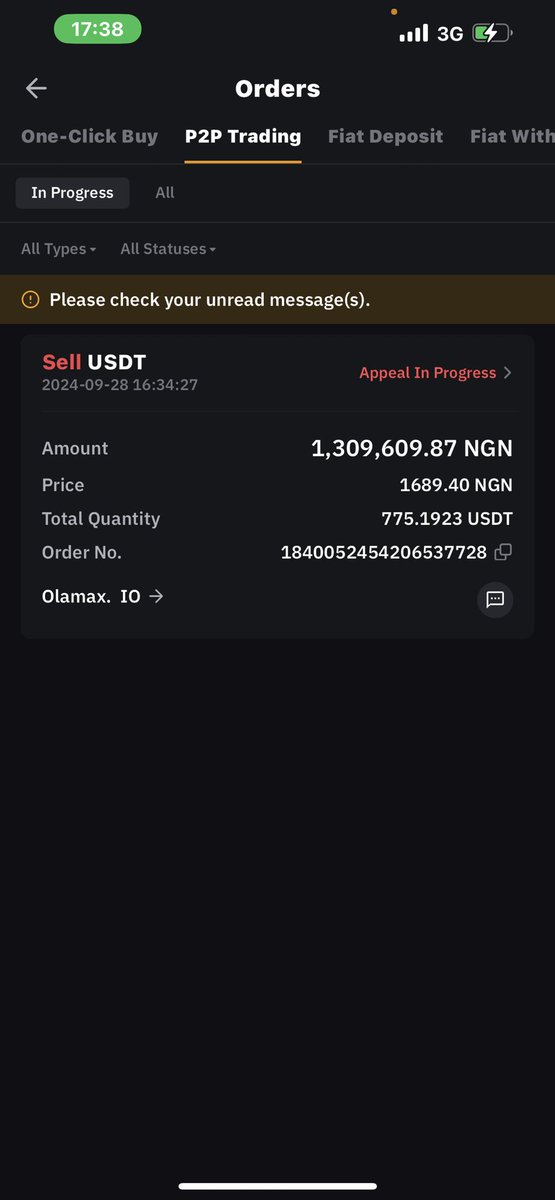 NPraize7's tweet photo. @BybitAfrica @Bybit_Official a P2P vendor is trying to scam me. He clicked paid when he/she didn’t pay any money. He then sent a photoshopped receipt showing a wrong date of transaction (the date of transaction is 28/09/2024 whereas the fake receipt he sent showed 30/09/2024). https://t.co/G87MpL4xyU