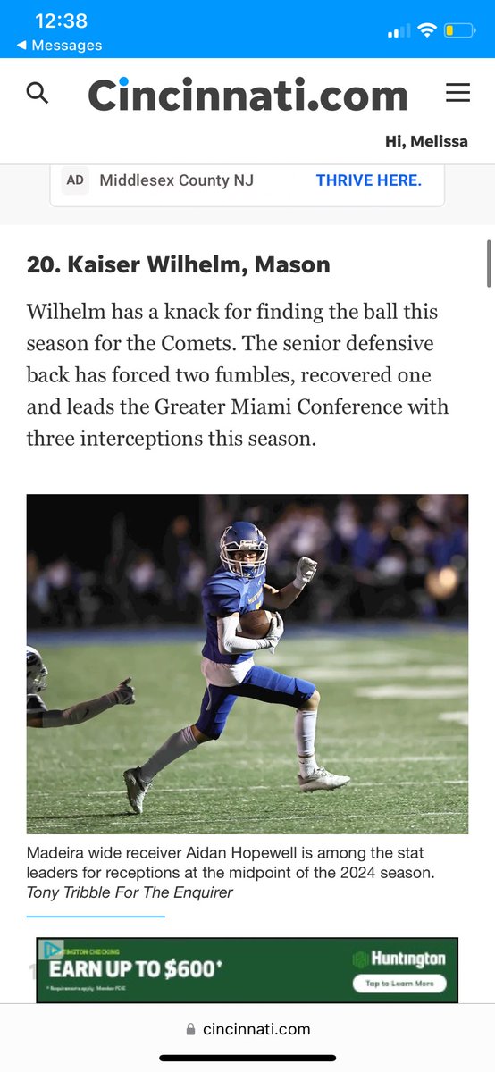 Kaiser Wilhelm (@kaiser25wilhelm) on Twitter photo Shout out to <a href="/Enquirer/">Enquirer</a> for ranking me Top 25 overall players in Greater Cincinnati area through the mid season
<a href="/_zekemoore/">Coach Moore</a>
<a href="/CoachCastner/">Brian Castner</a>
<a href="/MasonCometsFB/">Mason Football</a>
cincinnati.com/story/sports/h… Shout out to <a href="/Enquirer/">Enquirer</a> for ranking me Top 25 overall players in Greater Cincinnati area through the mid season
<a href="/_zekemoore/">Coach Moore</a>
<a href="/CoachCastner/">Brian Castner</a>
<a href="/MasonCometsFB/">Mason Football</a>
cincinnati.com/story/sports/h…